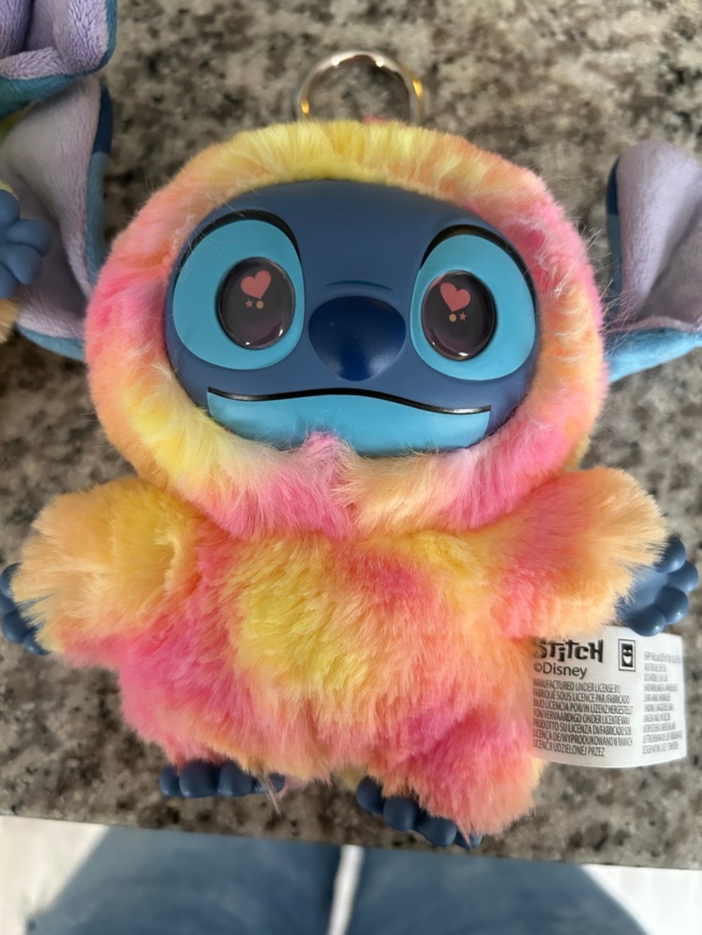 Rainbow Plush Stitch Keychain Pair - Multicolor - Picture 3 of 3